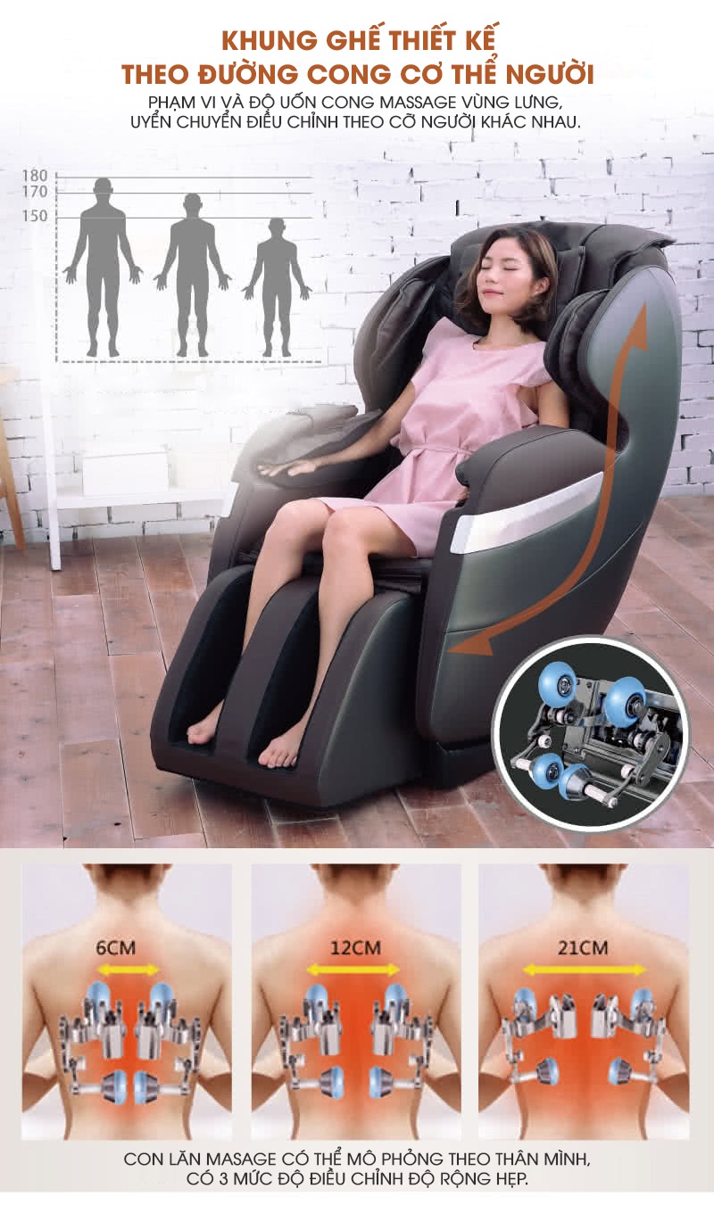 Ghế massage toàn thân Okasa OS-268 Plus