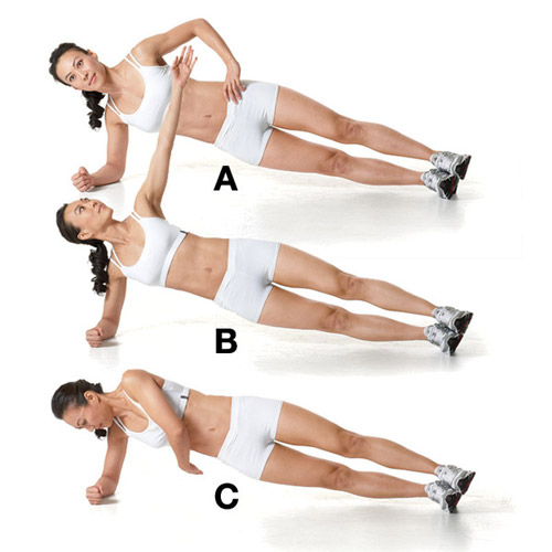 Bài tập bụng giảm cân side plank